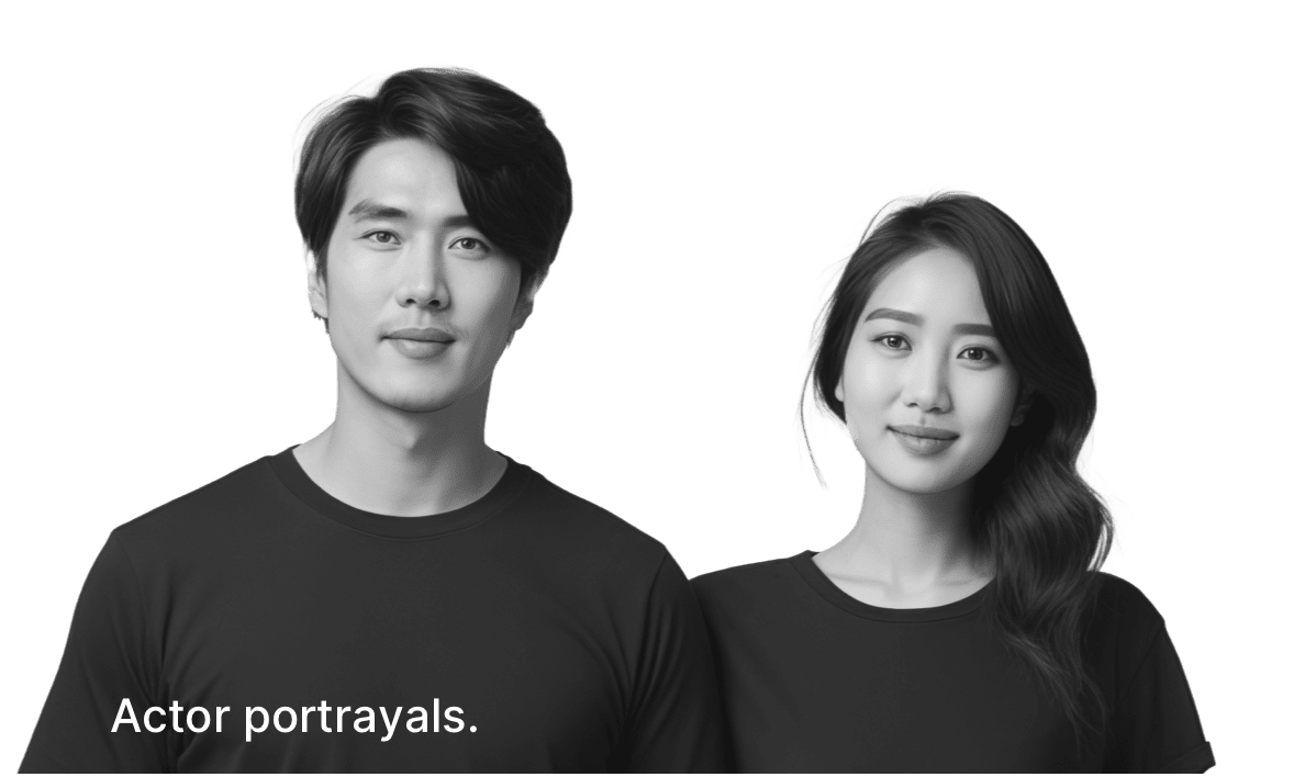 Image of couple. Actor portrayals